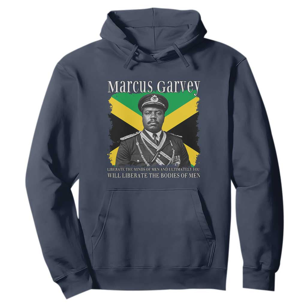 Marcus Garvey Liberation Quote Hoodie Liberate The Minds Of Men TS12 Navy Print Your Wear