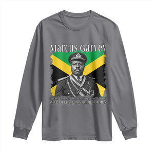 Marcus Garvey Liberation Quote Long Sleeve Shirt Liberate The Minds Of Men TS12 Charcoal Print Your Wear