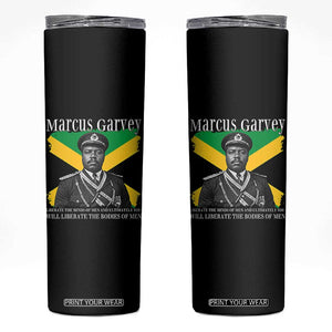 Marcus Garvey Liberation Quote Skinny Tumbler Liberate The Minds Of Men TS12 Black Print Your Wear