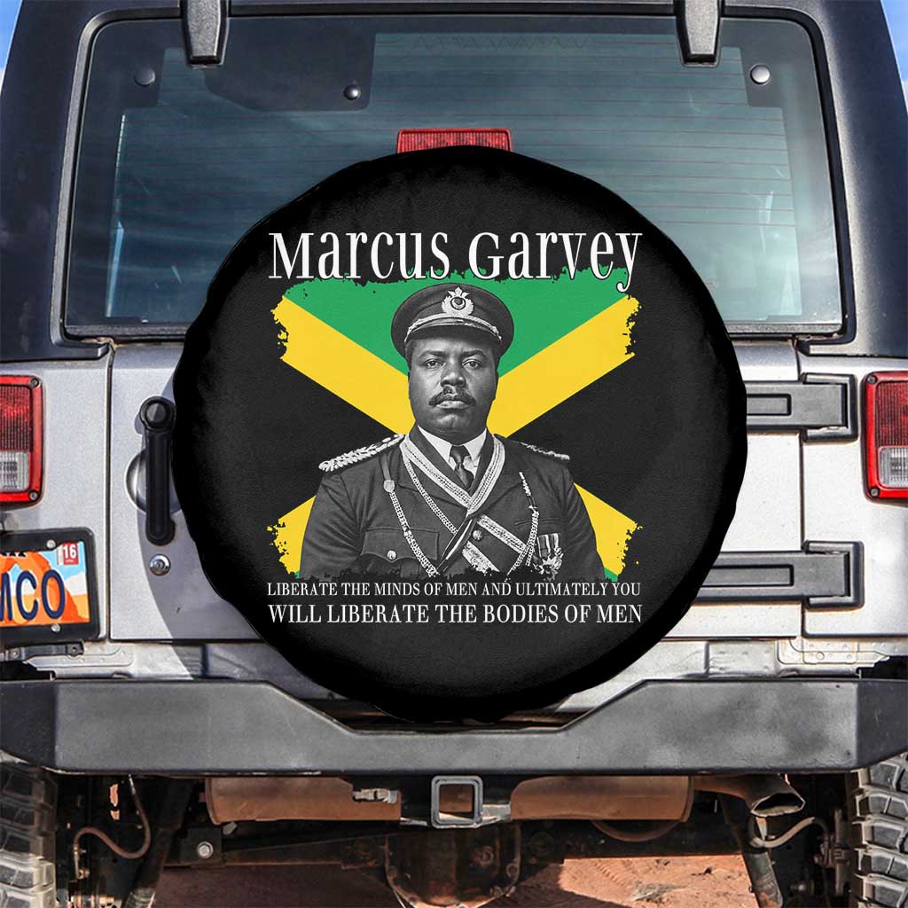 Marcus Garvey Liberation Quote Spare Tire Cover Liberate The Minds Of Men TS12 No hole Black Print Your Wear