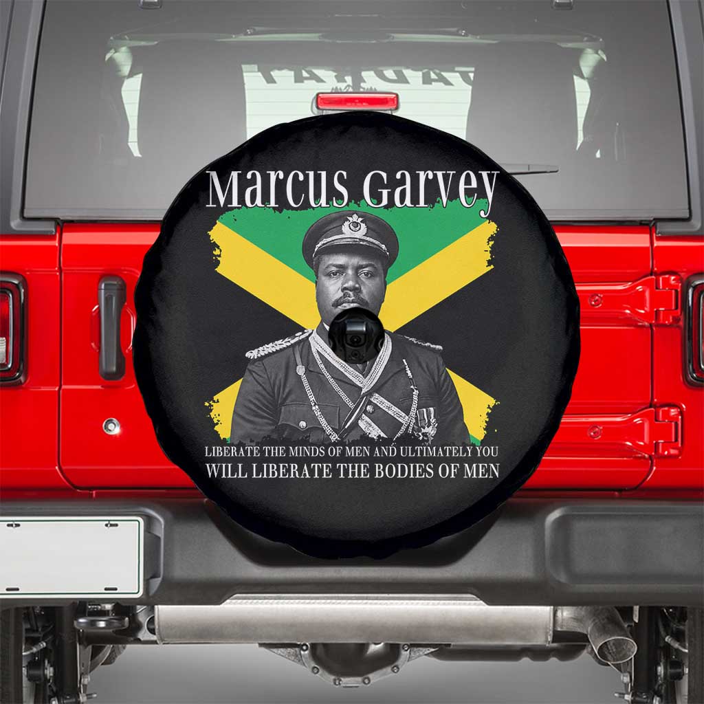 Marcus Garvey Liberation Quote Spare Tire Cover Liberate The Minds Of Men TS12 Black Print Your Wear