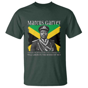 Marcus Garvey Liberation Quote T Shirt Liberate The Minds Of Men TS12 Dark Forest Green Print Your Wear