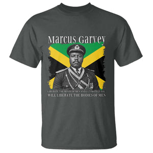 Marcus Garvey Liberation Quote T Shirt Liberate The Minds Of Men TS12 Dark Heather Print Your Wear