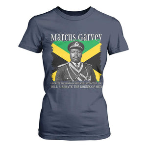 Marcus Garvey Liberation Quote T Shirt For Women Liberate The Minds Of Men TS12 Navy Print Your Wear