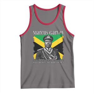 Marcus Garvey Liberation Quote Tank Top Liberate The Minds Of Men TS12 Deep Heather Red Print Your Wear