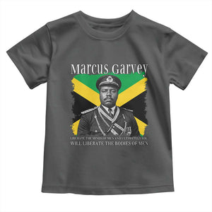 Marcus Garvey Liberation Quote Toddler T Shirt Liberate The Minds Of Men TS12 Dark Heather Print Your Wear