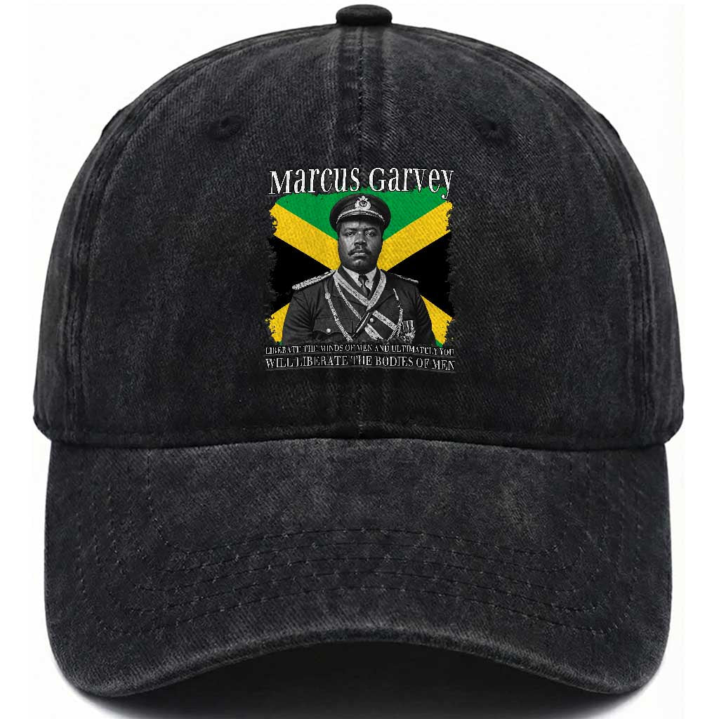 Marcus Garvey Liberation Quote Washed Cotton Baseball Cap Liberate The Minds Of Men TS12 Print Your Wear