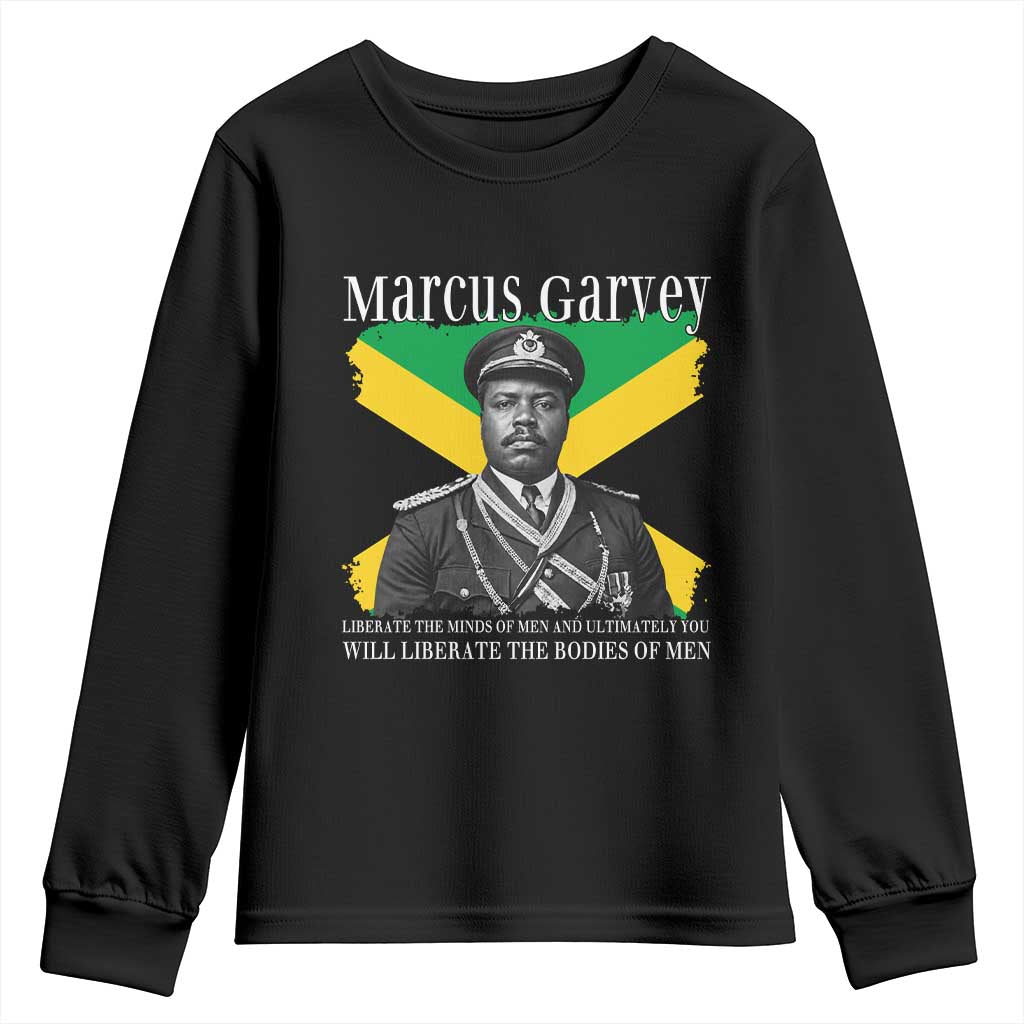 Marcus Garvey Liberation Quote Youth Sweatshirt Liberate The Minds Of Men TS12 Black Print Your Wear