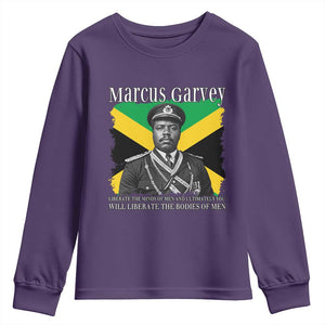 Marcus Garvey Liberation Quote Youth Sweatshirt Liberate The Minds Of Men TS12 Purple Print Your Wear