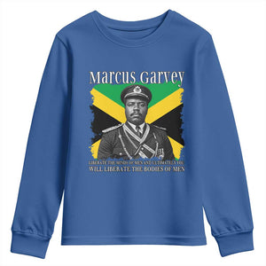 Marcus Garvey Liberation Quote Youth Sweatshirt Liberate The Minds Of Men TS12 Royal Blue Print Your Wear
