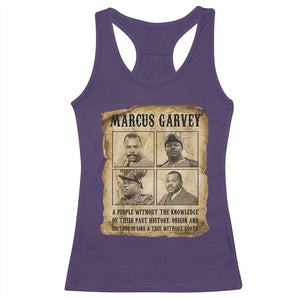 Vintage Marcus Garvey Quote Racerback Tank Top A People Without Knowledge Of Their Past TS12 Purple Print Your Wear
