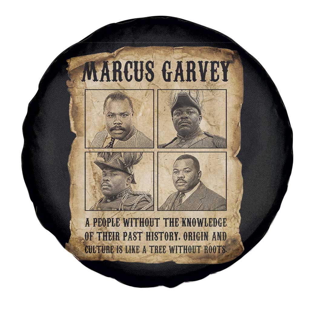 Vintage Marcus Garvey Quote Spare Tire Cover A People Without Knowledge Of Their Past TS12 Print Your Wear