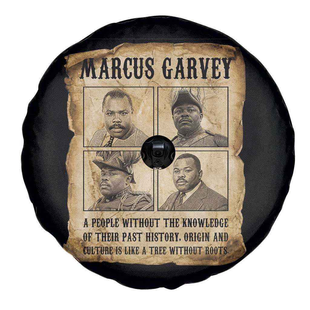 Vintage Marcus Garvey Quote Spare Tire Cover A People Without Knowledge Of Their Past TS12 Print Your Wear