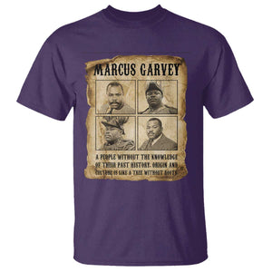 Vintage Marcus Garvey Quote T Shirt A People Without Knowledge Of Their Past TS12 Purple Print Your Wear