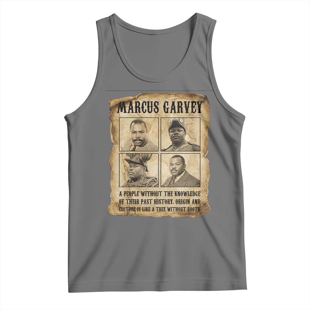 Vintage Marcus Garvey Quote Tank Top A People Without Knowledge Of Their Past TS12 Black Heather Print Your Wear