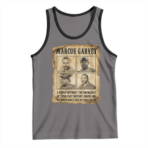 Vintage Marcus Garvey Quote Tank Top A People Without Knowledge Of Their Past TS12 Deep Heather Black Print Your Wear