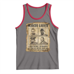Vintage Marcus Garvey Quote Tank Top A People Without Knowledge Of Their Past TS12 Deep Heather Red Print Your Wear