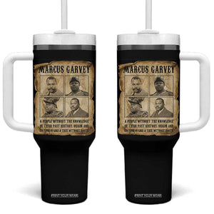 Vintage Marcus Garvey Quote Tumbler With Handle A People Without Knowledge Of Their Past TS12 One Size: 40 oz Black Print Your Wear