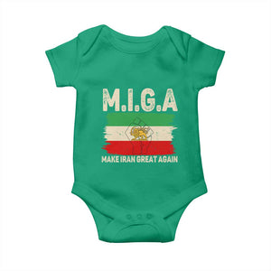 Make Iran Great Again Baby Onesie Iran 2026 Resistance TS12 Irish Green Print Your Wear