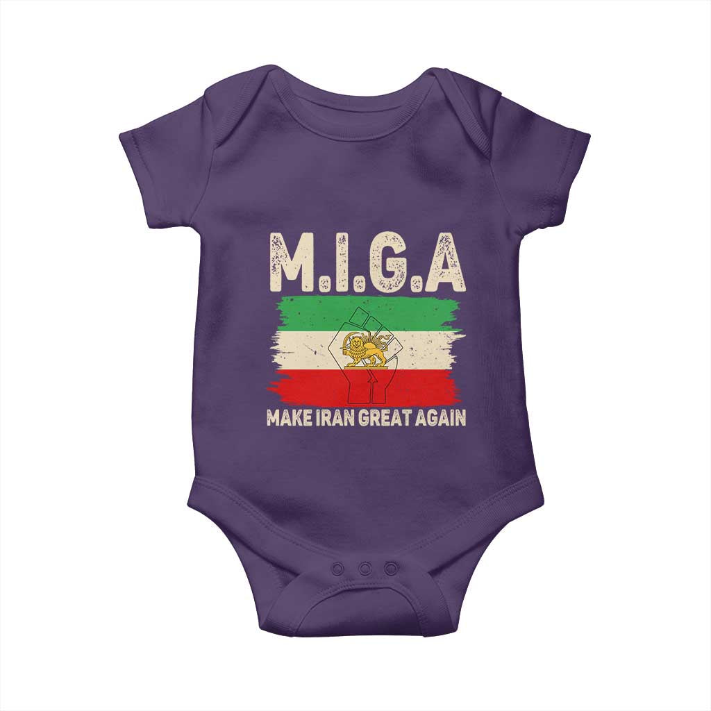 Make Iran Great Again Baby Onesie Iran 2026 Resistance TS12 Purple Print Your Wear