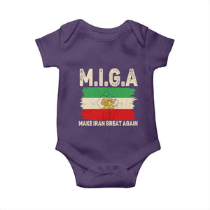 Make Iran Great Again Baby Onesie Iran 2026 Resistance TS12 Purple Print Your Wear