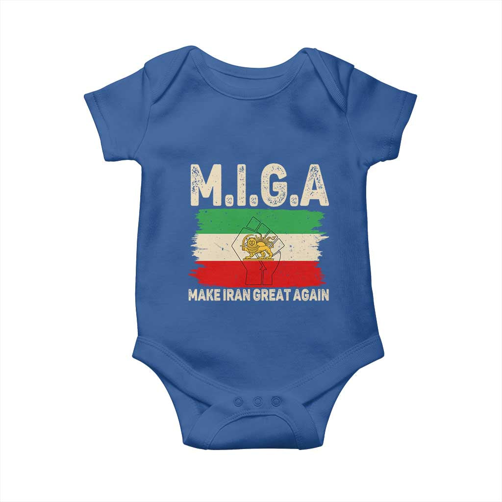 Make Iran Great Again Baby Onesie Iran 2026 Resistance TS12 Royal Blue Print Your Wear