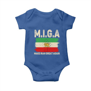 Make Iran Great Again Baby Onesie Iran 2026 Resistance TS12 Royal Blue Print Your Wear