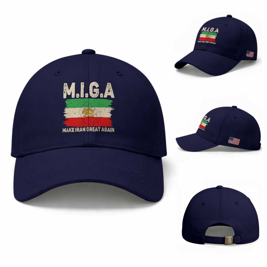 Make Iran Great Again Baseball Cap Iran 2026 Resistance TS12 Baseball Cap Universal Fit Dark Blue Print Your Wear