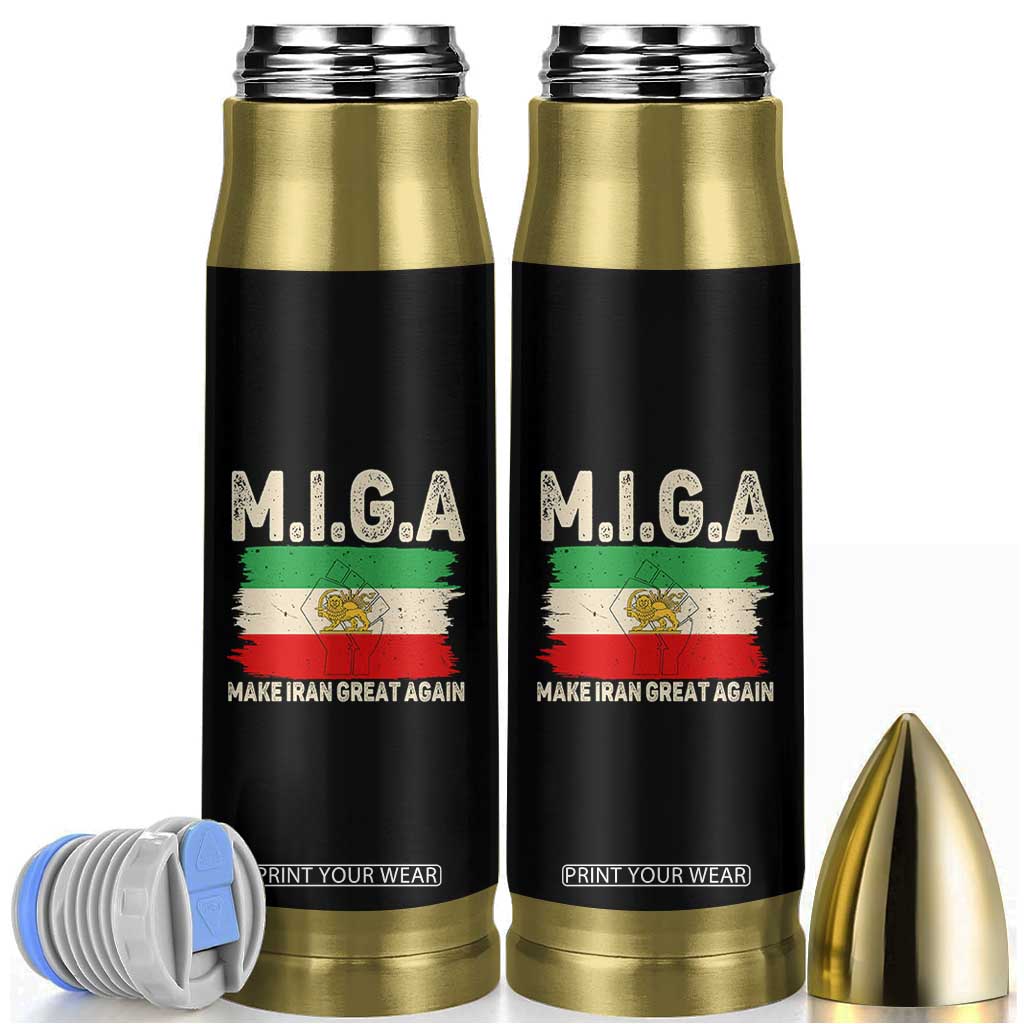 Make Iran Great Again Bullet Tumbler Iran 2026 Resistance TS12 Black Print Your Wear