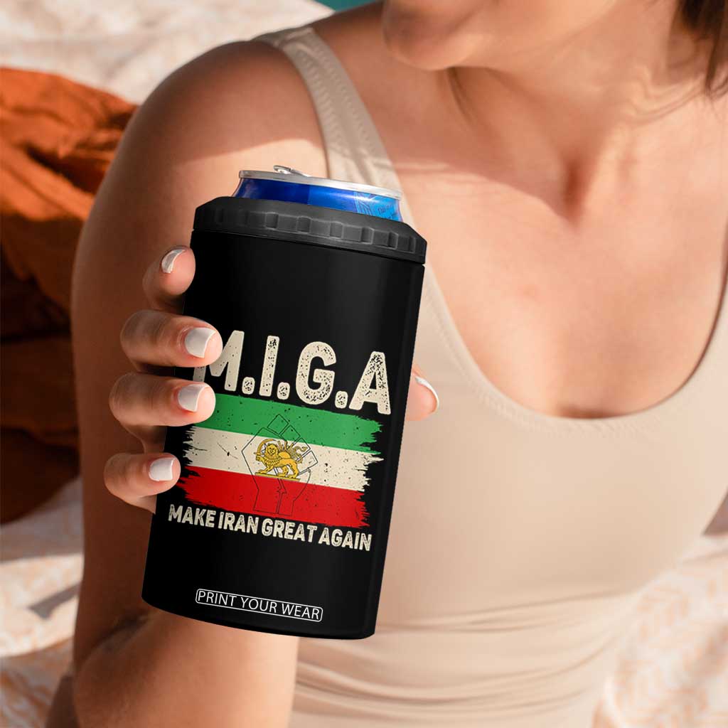 Make Iran Great Again 4 in 1 Can Cooler Tumbler Iran 2026 Resistance TS12 Print Your Wear