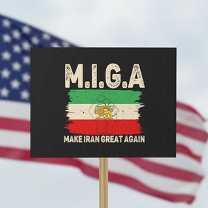 Make Iran Great Again Protest Sign Iran 2026 Resistance TS12 Horizontal 18" × 24" Black Print Your Wear