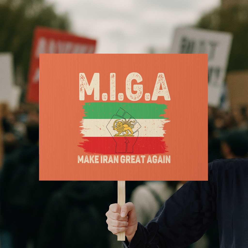 Make Iran Great Again Protest Sign Iran 2026 Resistance TS12 Horizontal 18