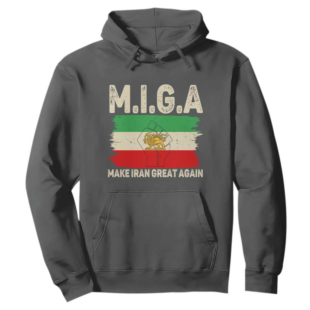Make Iran Great Again Hoodie Iran 2026 Resistance TS12 Dark Heather Print Your Wear