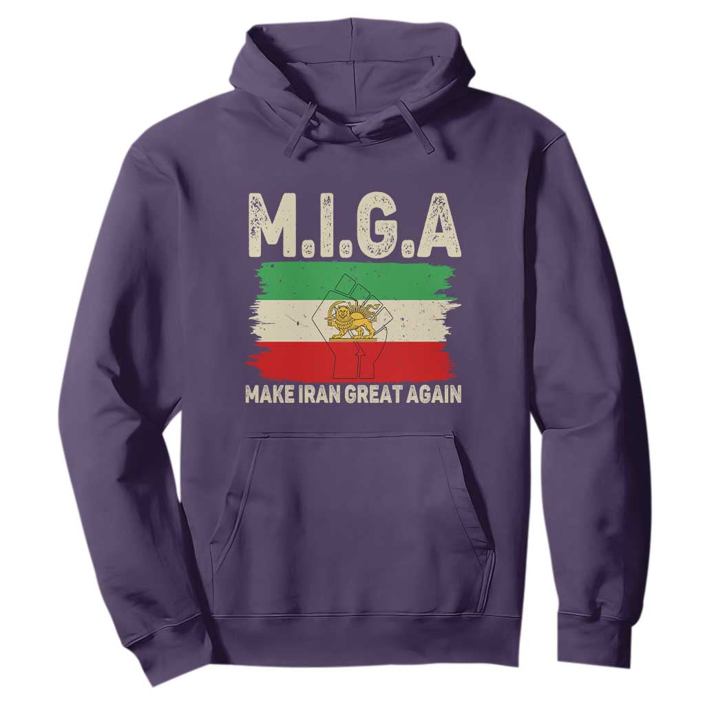 Make Iran Great Again Hoodie Iran 2026 Resistance TS12 Purple Print Your Wear