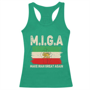 Make Iran Great Again Racerback Tank Top Iran 2026 Resistance TS12 Irish Green Print Your Wear