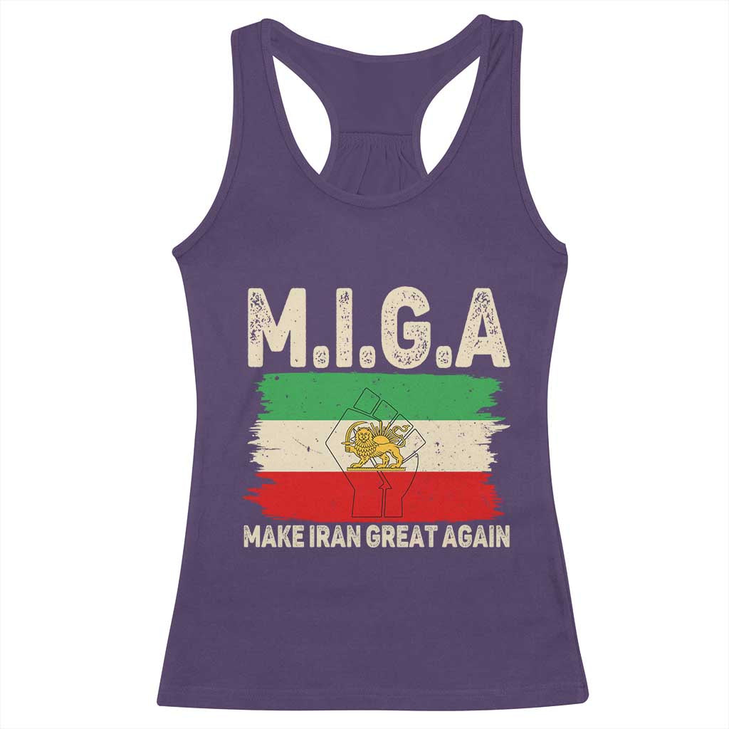 Make Iran Great Again Racerback Tank Top Iran 2026 Resistance TS12 Purple Print Your Wear