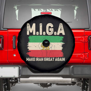 Make Iran Great Again Spare Tire Cover Iran 2026 Resistance TS12 Black Print Your Wear
