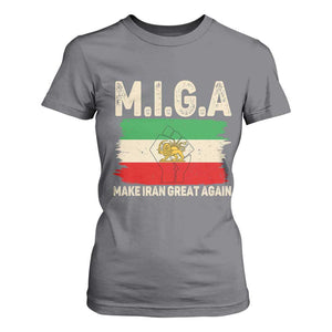 Make Iran Great Again T Shirt For Women Iran 2026 Resistance TS12 Charcoal Print Your Wear