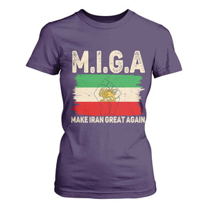Make Iran Great Again T Shirt For Women Iran 2026 Resistance TS12 Purple Print Your Wear