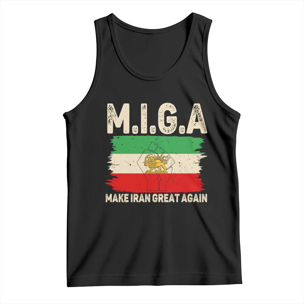 Make Iran Great Again Tank Top Iran 2026 Resistance TS12 Black Print Your Wear