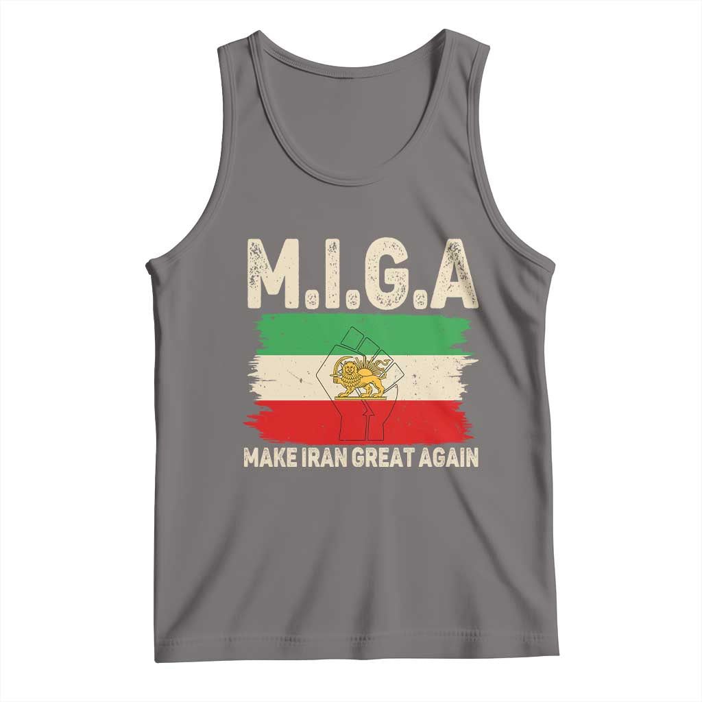 Make Iran Great Again Tank Top Iran 2026 Resistance TS12 Deep Heather Print Your Wear