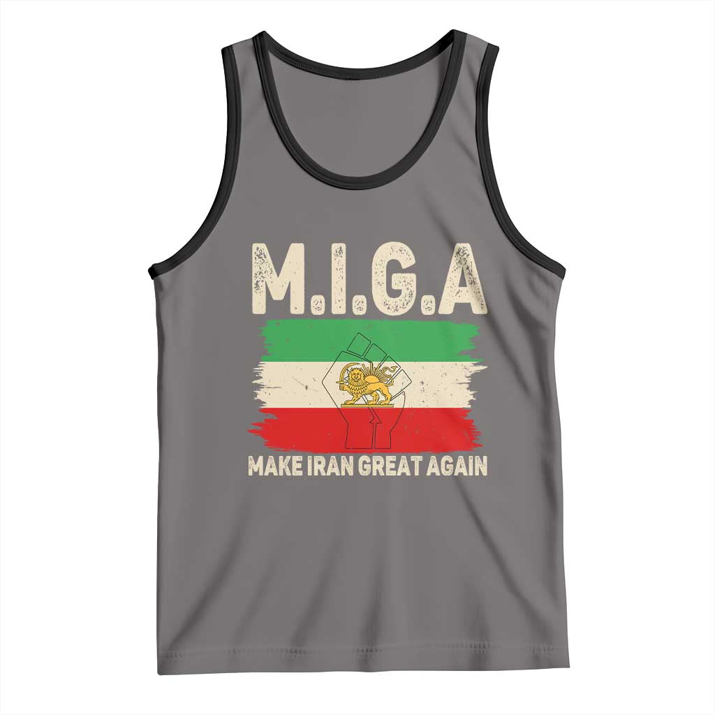 Make Iran Great Again Tank Top Iran 2026 Resistance TS12 Deep Heather Black Print Your Wear
