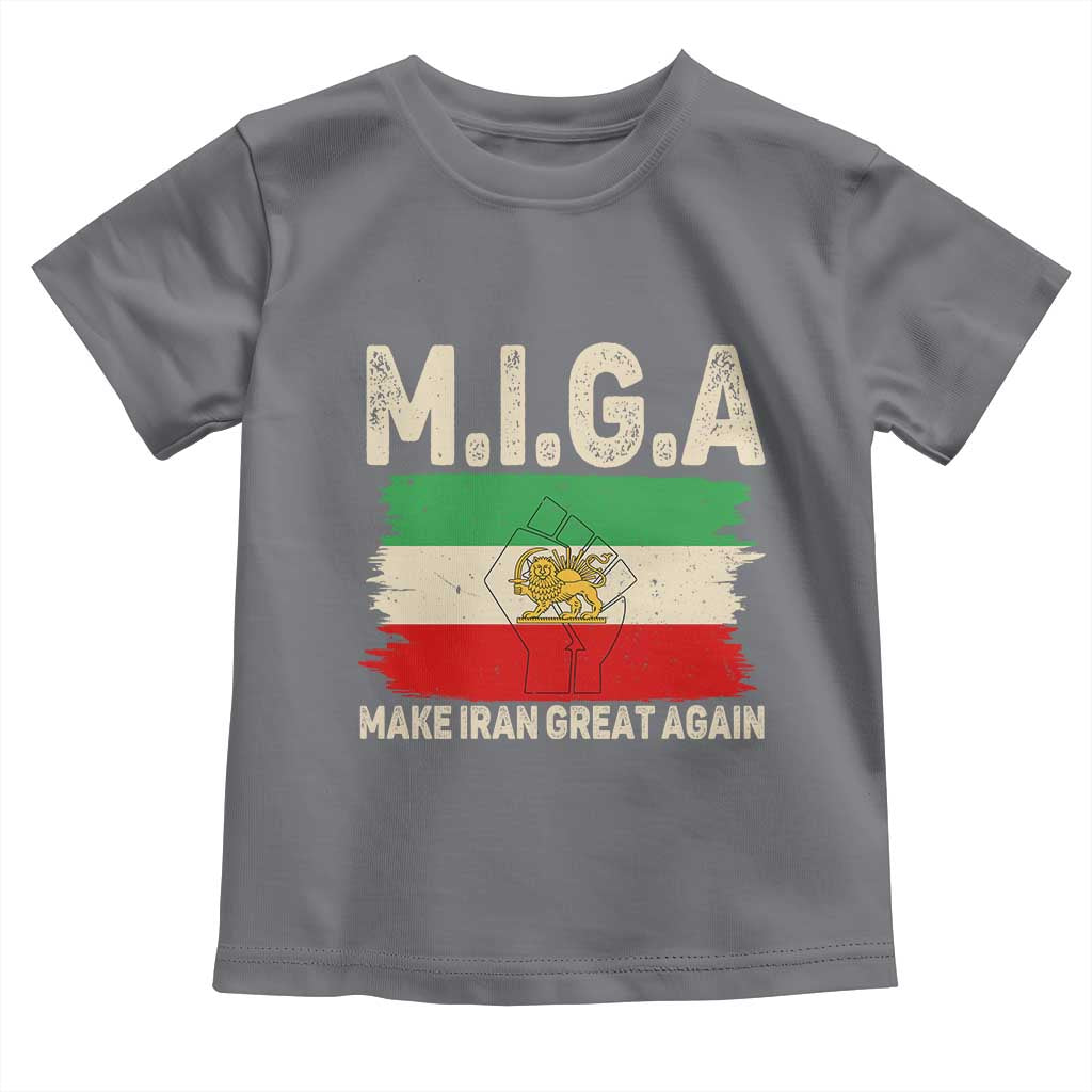 Make Iran Great Again Toddler T Shirt Iran 2026 Resistance TS12 Charcoal Print Your Wear