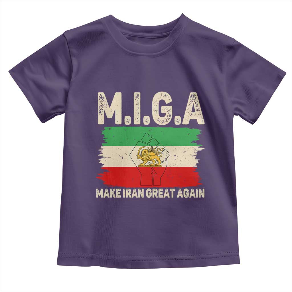 Make Iran Great Again Toddler T Shirt Iran 2026 Resistance TS12 Purple Print Your Wear