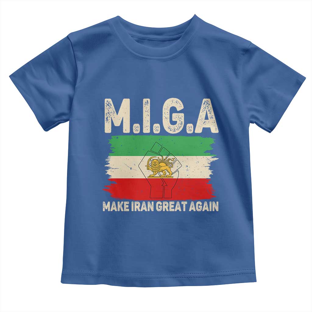 Make Iran Great Again Toddler T Shirt Iran 2026 Resistance TS12 Royal Blue Print Your Wear