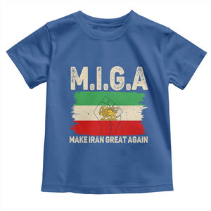 Make Iran Great Again Toddler T Shirt Iran 2026 Resistance TS12 Royal Blue Print Your Wear