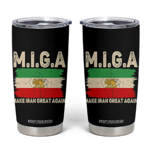 Make Iran Great Again Tumbler Cup Iran 2026 Resistance TS12 Black Print Your Wear