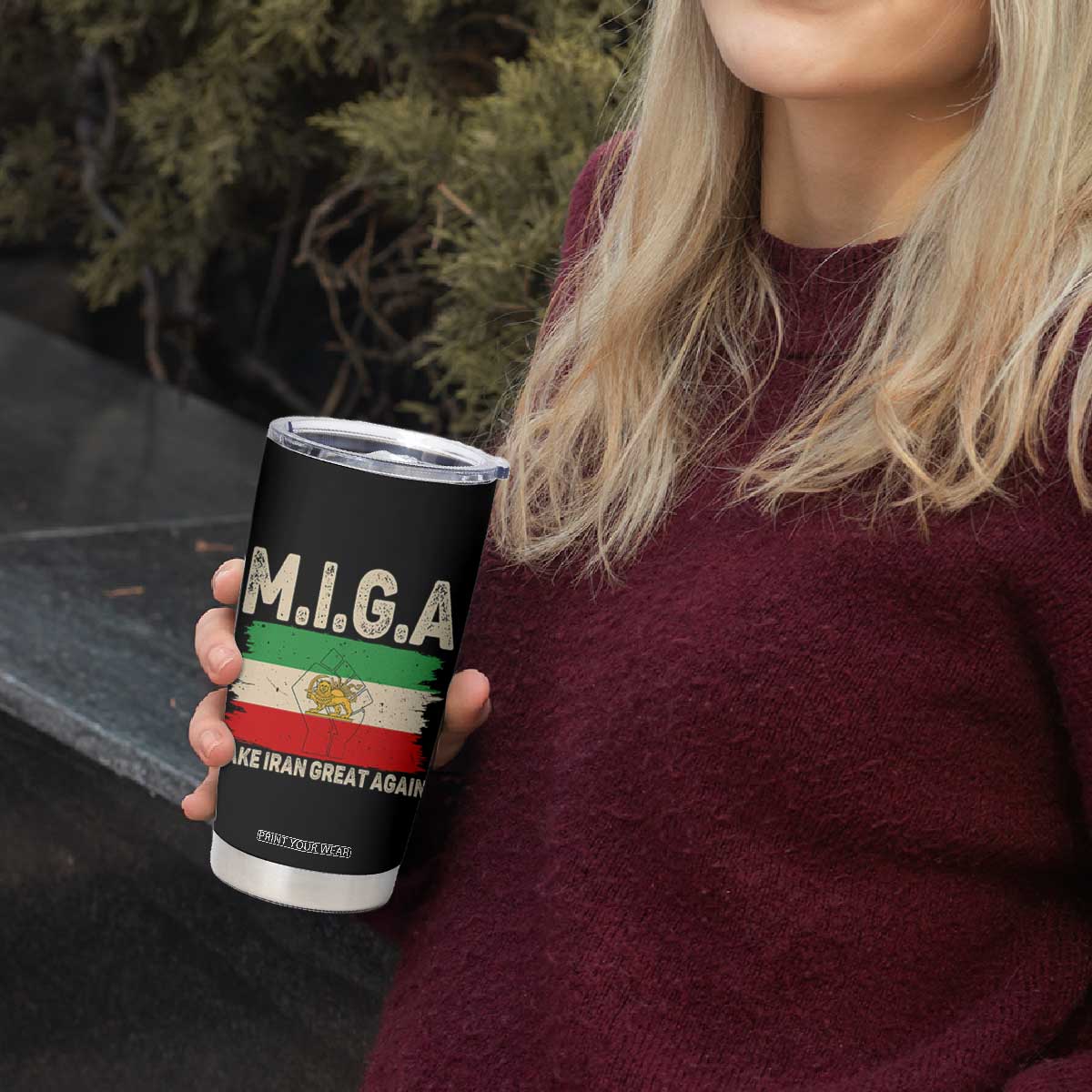 Make Iran Great Again Tumbler Cup Iran 2026 Resistance TS12 Print Your Wear