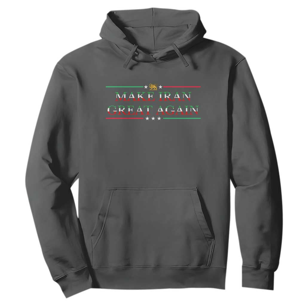 Make Iran Great Again Hoodie Patriotic Iranian Gift TS12 Dark Heather Print Your Wear