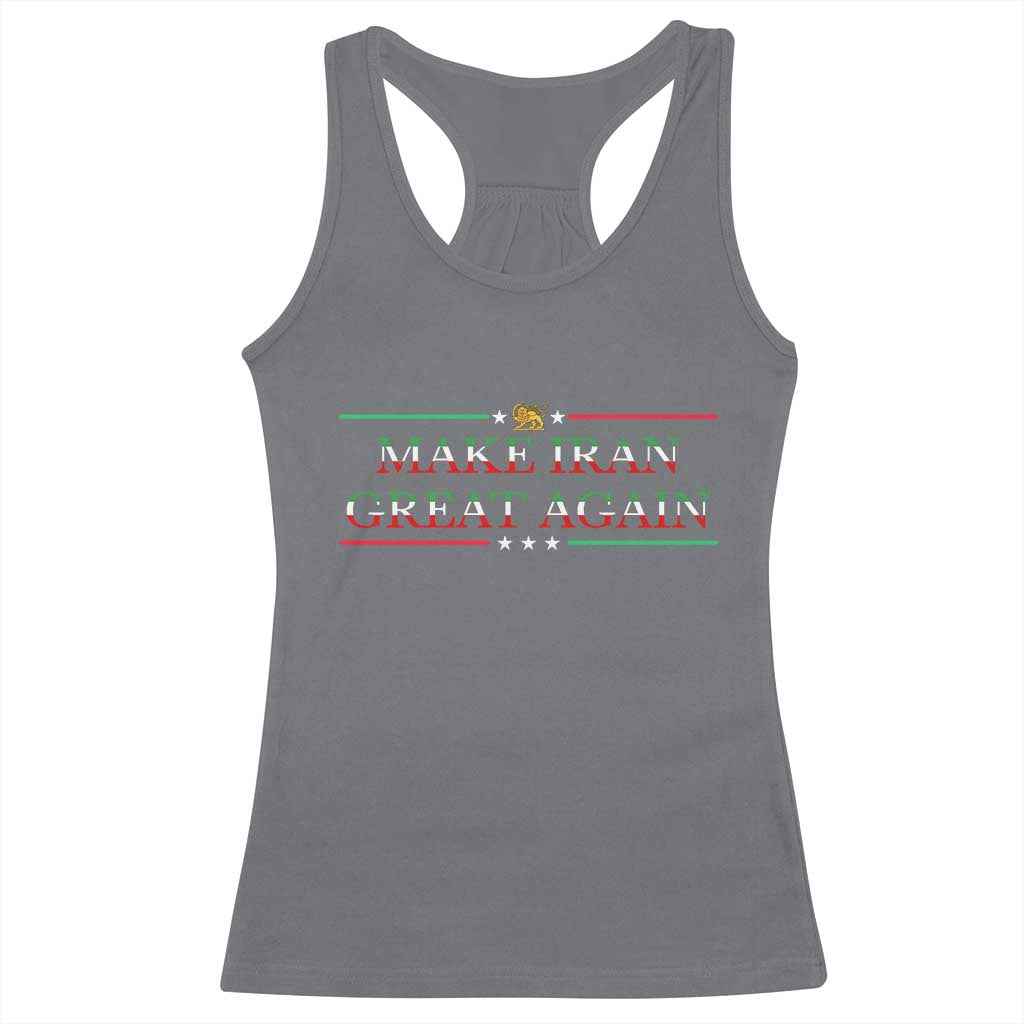 Make Iran Great Again Racerback Tank Top Patriotic Iranian Gift TS12 Charcoal Print Your Wear